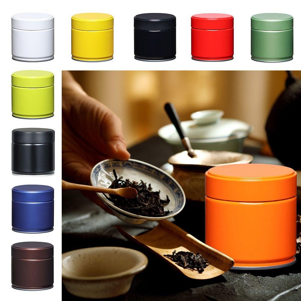 Large Capacity Tea Tin Round Storage Box Hiqh Quality Sealed Tea Can for Home&Travel