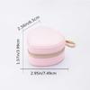 1pc Mini Jewelry Box, Heart-Shaped Jewelry Organizer with Keychain, Zipper Closure, Portable Jewelry Box, Jewelry Boxes