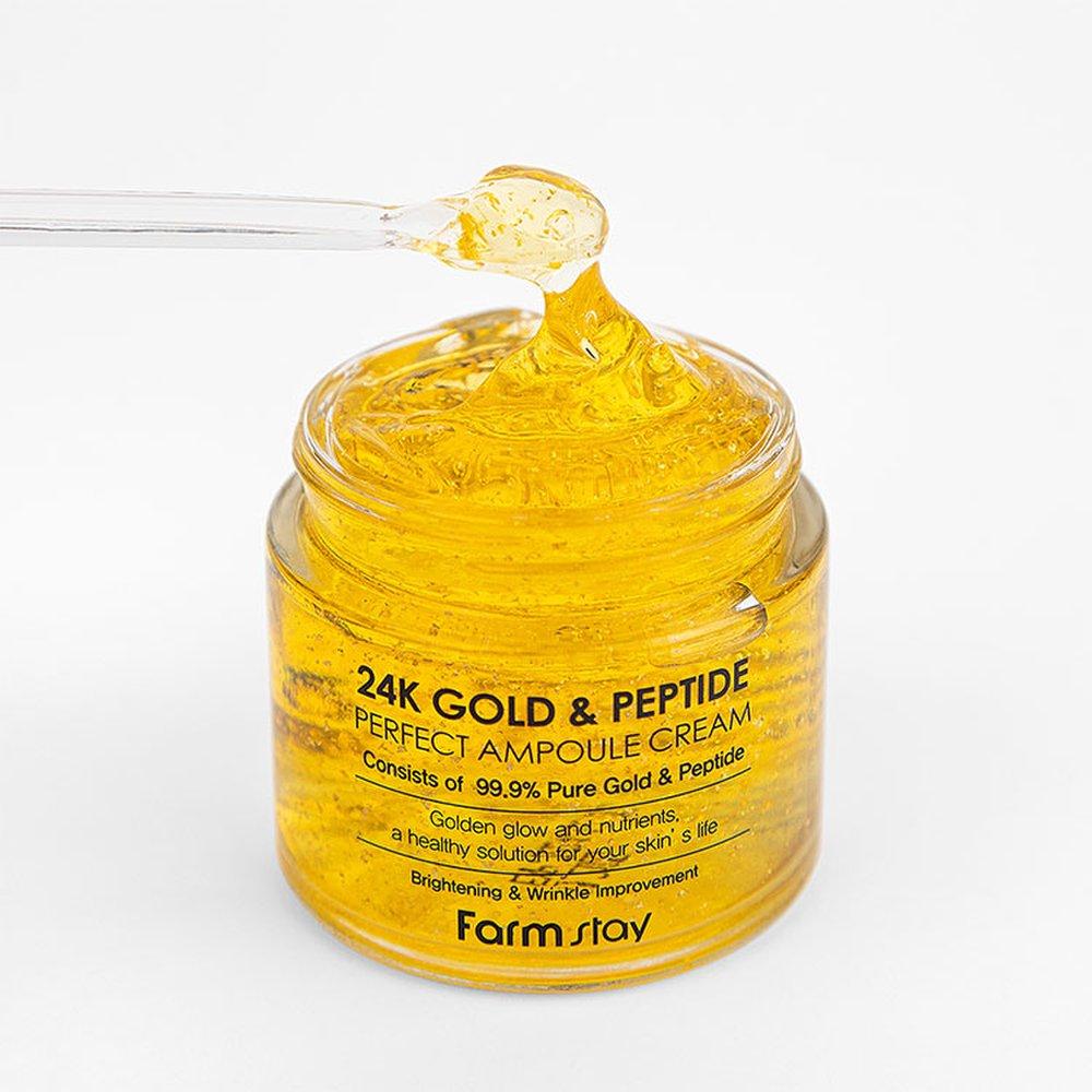 FARM STAY Крем-ампула Perfect 24K Gold & Peptide Perfect, 80 мл