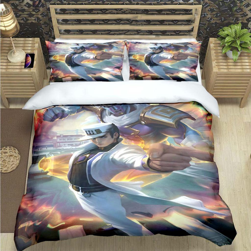 Популярный мультяшный комплект постельного белья с принтом J-Jojo’s Bizarre Adventure, набор постельных принадлежностей, комплект одеяла, для подростков, девочек, полуторный, одинарный, детский подарок