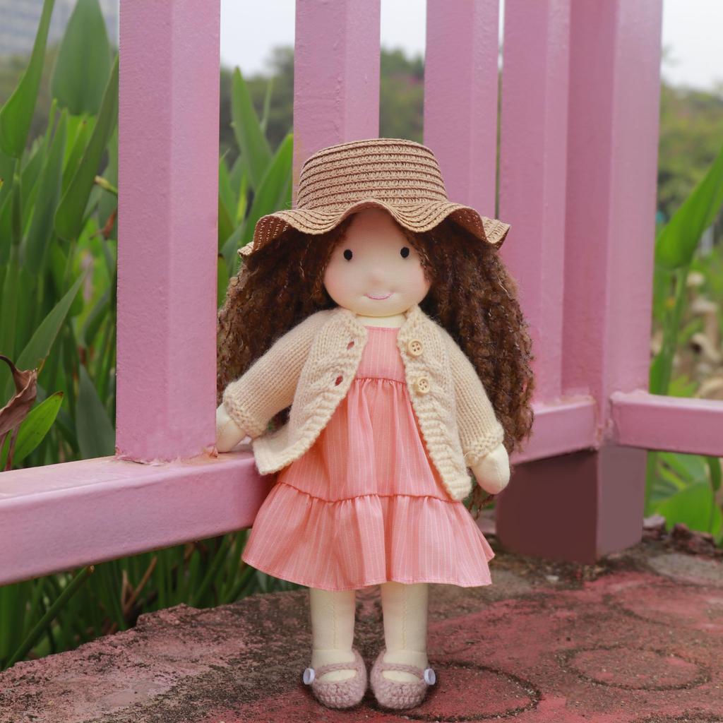 BlissfulPixie Waldorf Doll Handmade Doll Kristy 30 см Мягкая Девочка Милая Мягкая Игрушка Лучшая Кукла для Детей -