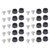 20 Sets Shoelace Rivets 9x5mm Eyelet Buttons 2.5x5.5mm Crossed Screws Shoe Lace Fastener Set Black