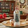 Recordable Christmas Tree Message in A Bottle W/ Playback Cork Christmas Tree Voice Message Bottle Ornament for Home Xmas Gift