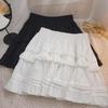 2025 Women's White Ruffled Short Skirt: Slim-Fit, High-Waist, Anti-Exposure, Perfect for Summer