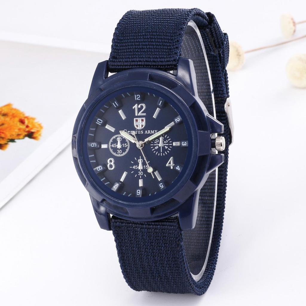Men Nylon Military Army Quartz Watches Male Fabric Canvas Strap Casual Sport Round Dial Relogios Wristwatch