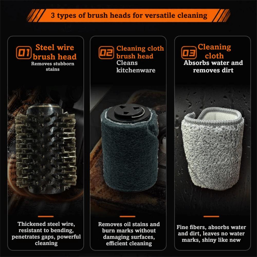 Detachable Electric Grill Brush Stainless Steel Barbecue Cleaner Tools  Outdoor Use