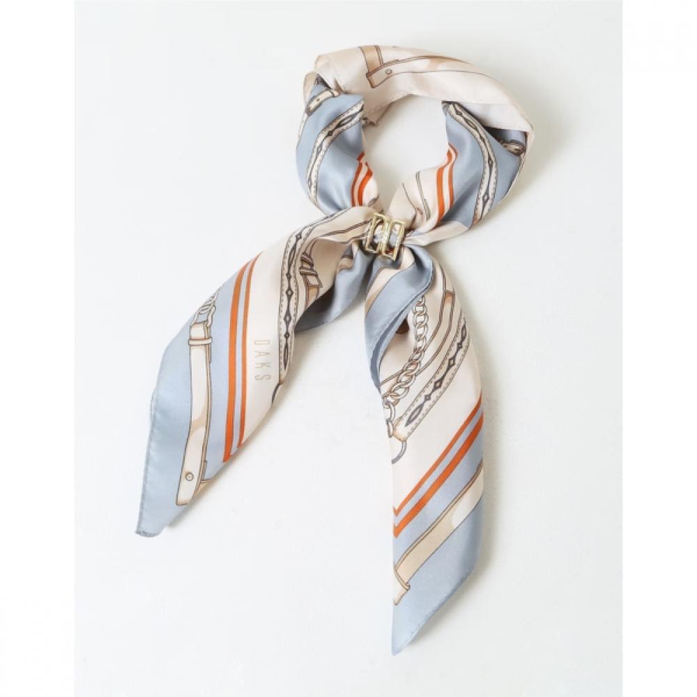 Daks Blue Dd Chain Scarf   Ring Set Dcsc6f703b1