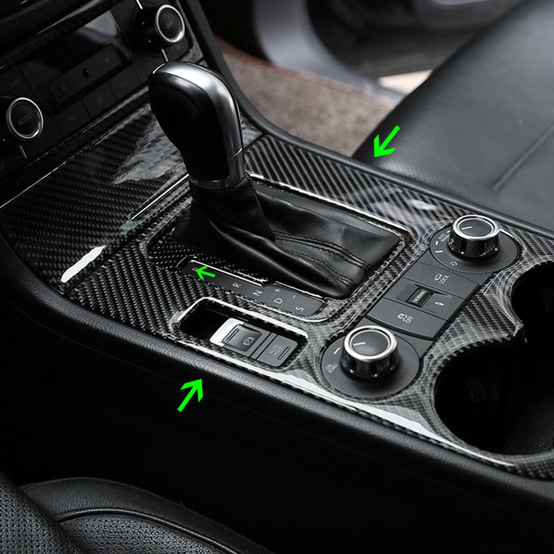 Автомобильный салон из углеродного волокна, центральный механизм управления, панель переключения передач, держатель стакана для воды, накладка для VW Touareg 2011-2015 2016 2017