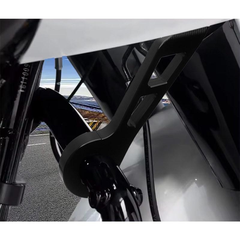 Black Motorcycle 1PairEngine Guard Lowers Fairing Support Kit Mounting Bracket For Harley Touring Road Glide Limited FLTRXL 2026