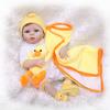 NPK 55cm Reborn Baby Toddler Girl Princess Doll Lifelike Very Soft Full Body Silicone Doll Bath Toy