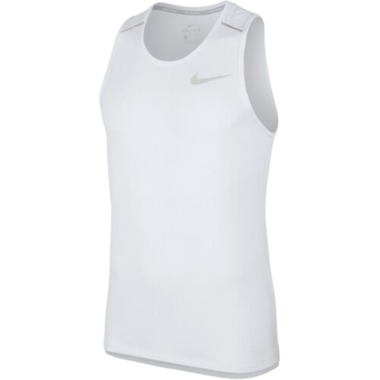 Nike Tank Tops Men's White Crew Neck Moderate Straight Fit AJ7563-100