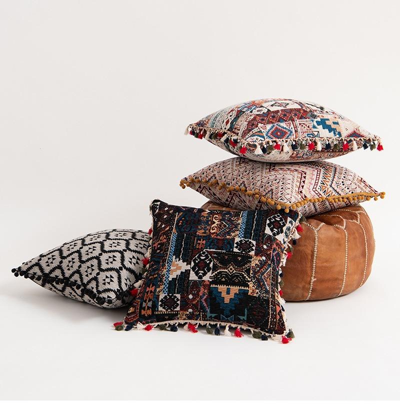 Moroccan Decorative Geometric Pattern Throw Pillow Case Waist Cushion Cover Vintage Home Decor