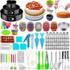 493 Pieces DIY Cake Turntable Set, Pastry Turntable Set Cake Decorating Supplies Baking Tools Accessories Swivel Stand