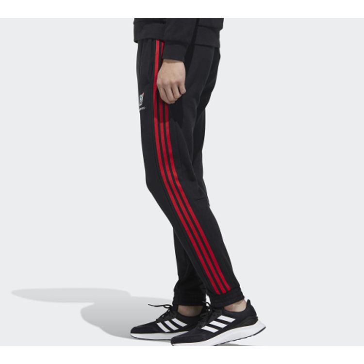 adidas Прямые спортивные брюки с боковой полосой, мужские брюки, черные FU0220