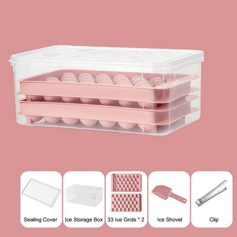 Большая емкость силиконовая форма для кубиков льда с ящиком для хранения морозильник ледяной блок для холодильника удобное решение для хранения льда