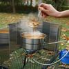 8/10 Plates Gas Stove Wind Shield Folding Air Baffle Lightweight Burner Screen Guard  Camping Tools