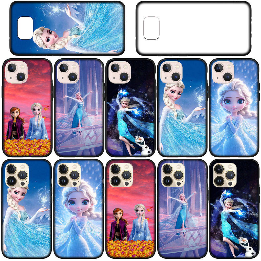 For Samsung Galaxy S24 S23 iPhone 16 15 14 Xiaomi Redmi Note 13 12 11 10 8 Plus 9 Pro Max X XR 14CPhone Case Poster Elsa Anna Olaf OPPO Huawei Cover