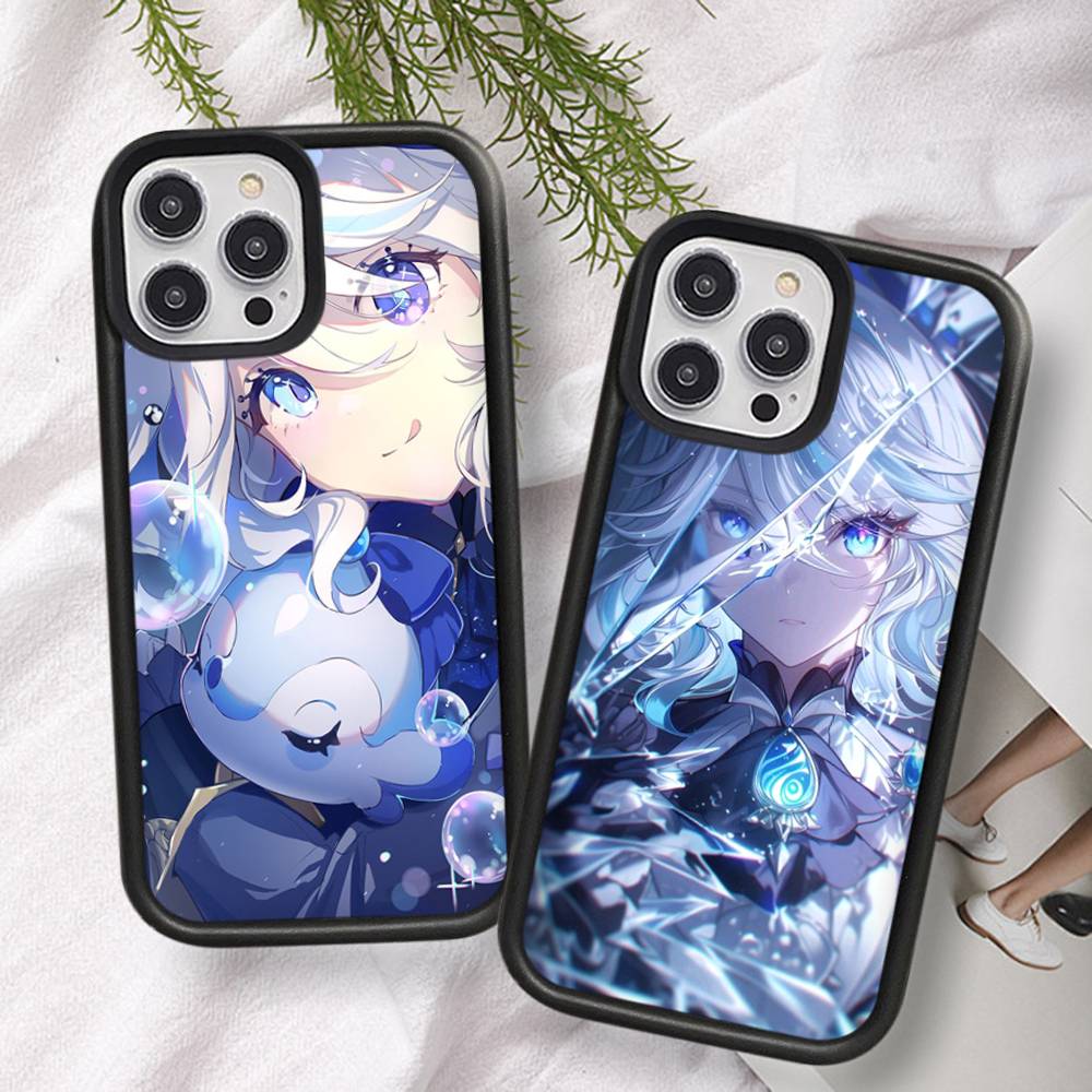 Чехол для телефона Genshin Impact Furina PC+TPU Для iPhone 17 16 15 14 PRO MAX 11 12 13 PLUS MINI