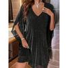 Женское элегантное официальное платье большого размера с V-образным вырезом и разрезами на рукавах, весна/лето