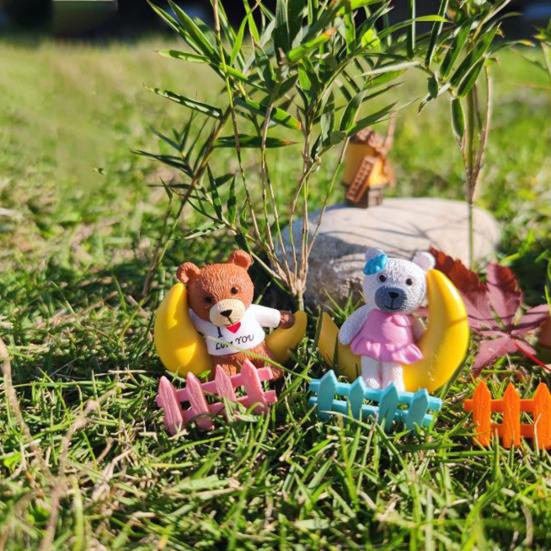 Украшение аквариума Яркий плавающий дизайн Аквариум Ландшафтный дизайн ПВХ Мультяшный медведь сидит на