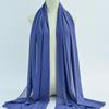 Women's Solid Color Pearl Chiffon Bubble Scarf, Long Silk Headscarf, 70x180cm, Middle Eastern Style