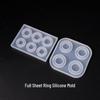 Силиконовая форма для DIY-изделий из эпоксидной смолы и кристаллов для бижутерии - Круглая и с шестью ячейками