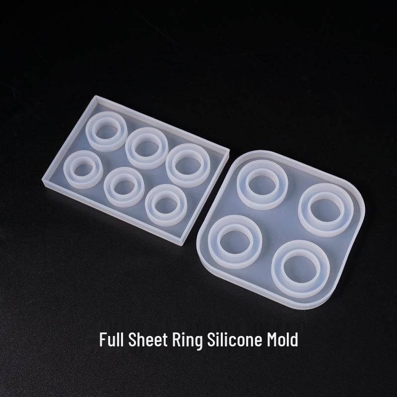 Силиконовая форма для DIY-изделий из эпоксидной смолы и кристаллов для бижутерии - Круглая и с шестью ячейками