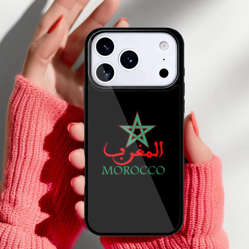 Maroc Morocco Flag Coat Of Arms soft Phone Case for iPhone 17 16 15 14 13 Pro Max Back Cover for 12 11 Pro Coque