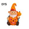 Хэллоуин тыквенный фонарь смоляной гном держит статую тыквы светящаяся фигурка дворового гнома для домашнего декора двора