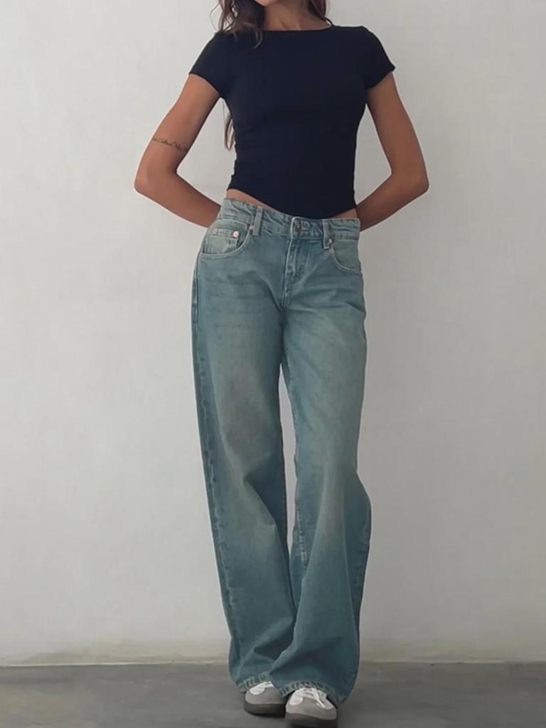 Высококачественные европейские и американские женские прямые джинсы