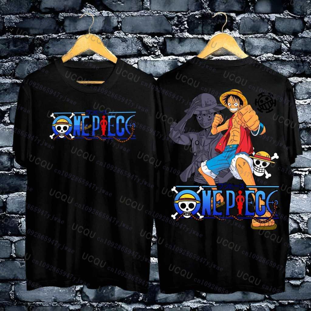 ONE PIECE Анимационные Производные Печатная Футболка с Коротким Рукавом Мужская и Женская 2025 Лето Новая Мода Повседневная Хлопок Популярная