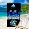 Flame Logo Design Printed Beach Towel, Super Soft Microfiber, Perfect Gift Birthday, for Pool, Beach, Travel, for family and friends