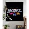 FFast and FFurious Anime Tapestry Hippie Flower Wall Carpets Dorm Decor Cheap Hippie Wall Hanging