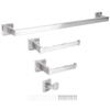4pcs Set Bathroom Towel Rack Stainless Steel Wall Mounted Towel Bar Bathroom Hardware Accessories