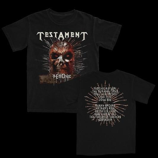Винтажная Футболка Testament 2 Стороны Демоническая Черная S - 5XL PN371 Унисекс
