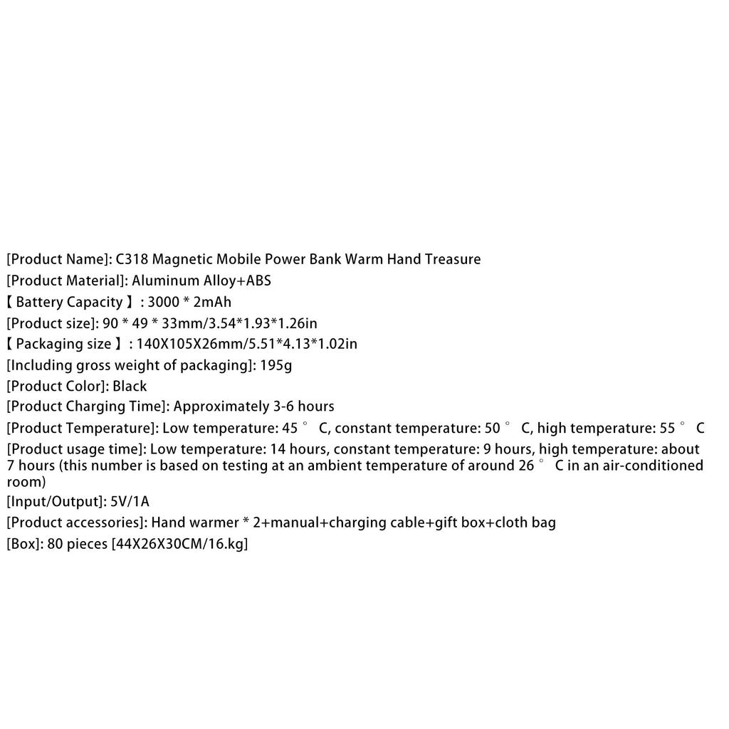 Electric Hand Warmers With Double Side Heating Heat, Portable Pocket Heater With AI-Smart Chips