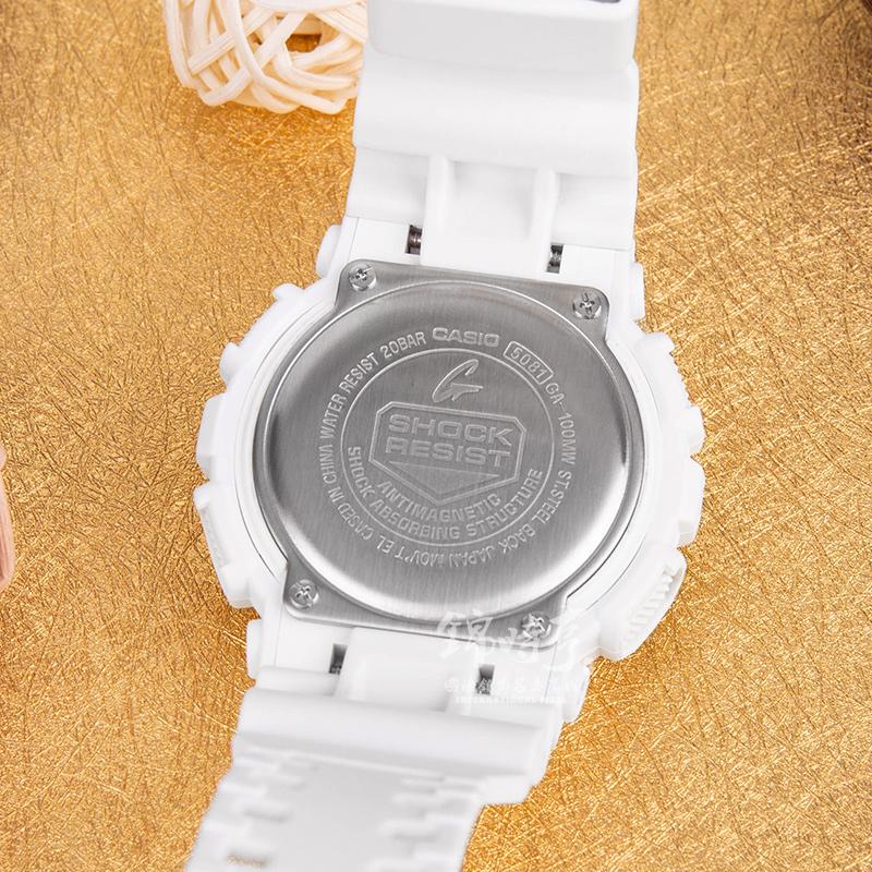 Casio Мужские часы с двойным дисплеем (жидкокристаллический/аналоговый) Серия White GA-100MW-7A GA-100MW-7A