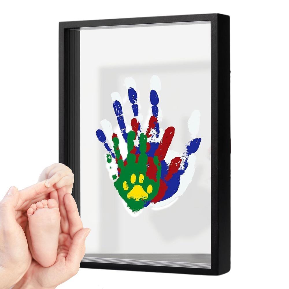DIY Family Handprint Kit Transparent Photo Frame  for Family Baby Pet