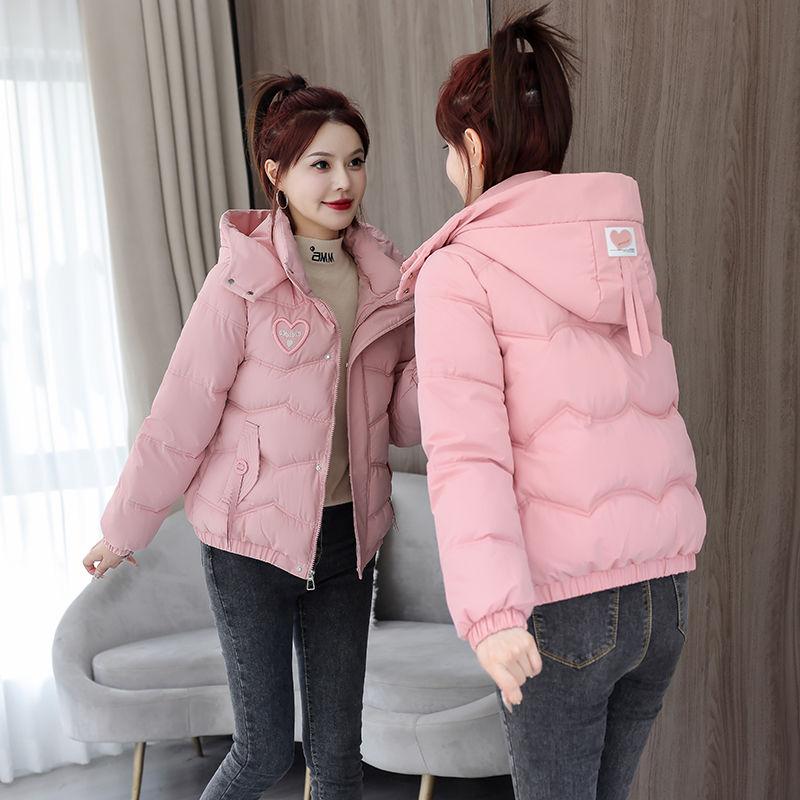 Down Cotton Jacket Women's Short Style Winter New Korean Version Loose Hooded Cotton Jacket Warm Jacket