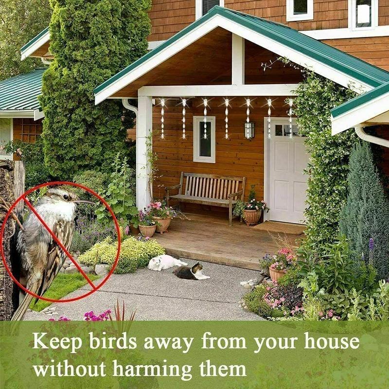 Уличный ловец птиц, водонепроницаемый, светоотражающий, сельскохозяйственный, отпугивающий палка для птиц, безопасный подвесной отпугиватель птиц, винт, садовый декор