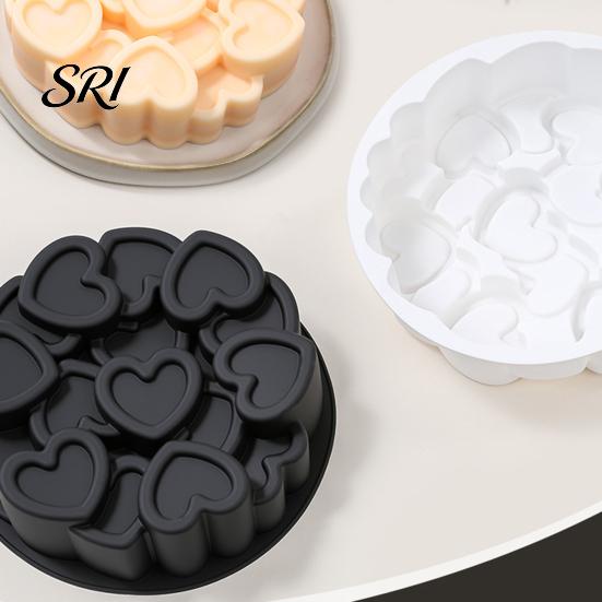 Flexible Cake Pan Silicone Mold Food Grade Baking for Oven And Freezer Non-Stick Heart Shape Dessert Mousse Cookies Jelly