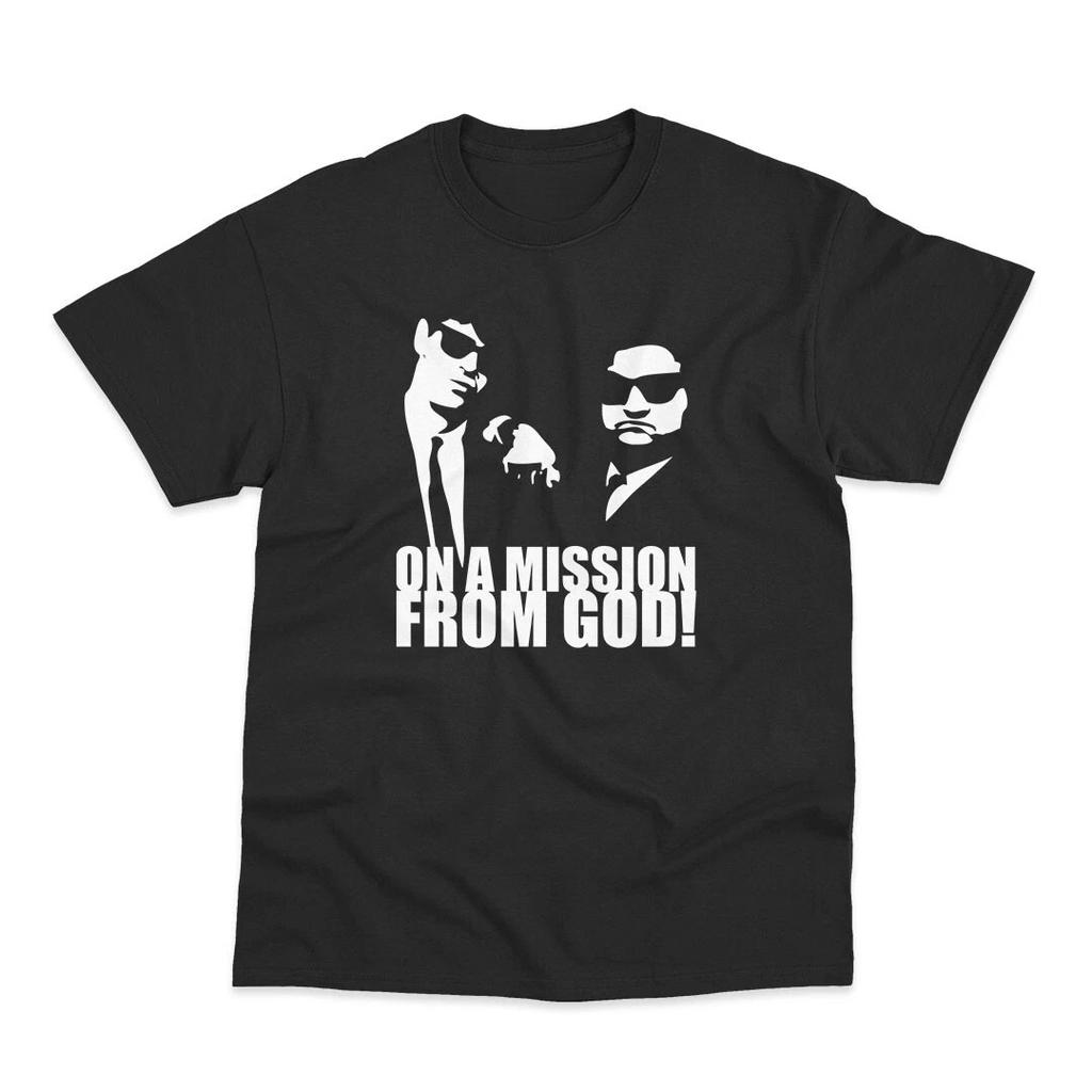 The Blues Brothers T-Shirt Men Classic Soul Music Comedy Print Retro Mission From God Streetwea
