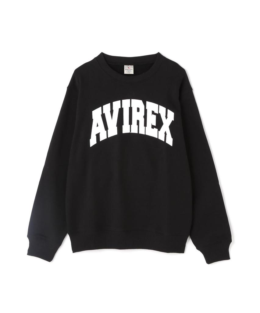 DAILY CREW NECK SWEAT Neck Long Sleeve Sweatshirt 2XL 010 Black [AVIREX] L/S LOGO/Crew / 783-3932003 Men's