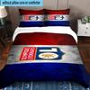 3pcs Lyon Football Crest Printed Bedding Set Duvet Cover Closure Includes 1 Duvet Cover & 2 Pillowcases Bedding Sets Home Decor Gifts