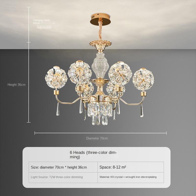 Люстра Гостиная Освещает Современную Простую Атмосфера Хрустальные Лампы