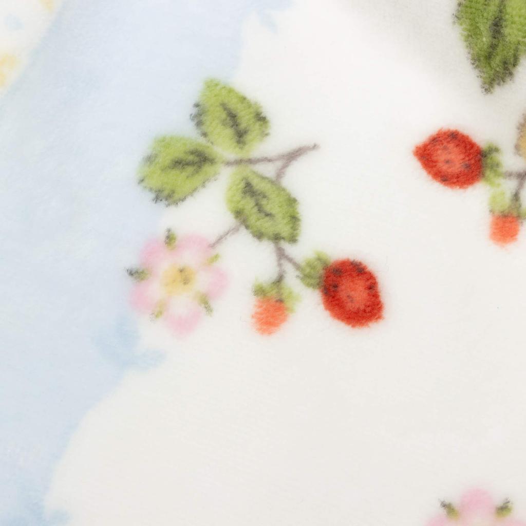 Nishikawa Wedgwood Wild Strawberry Cotton Blanket, Single, 100% Cotton, Made In Japan, Blue, FQ00101005B