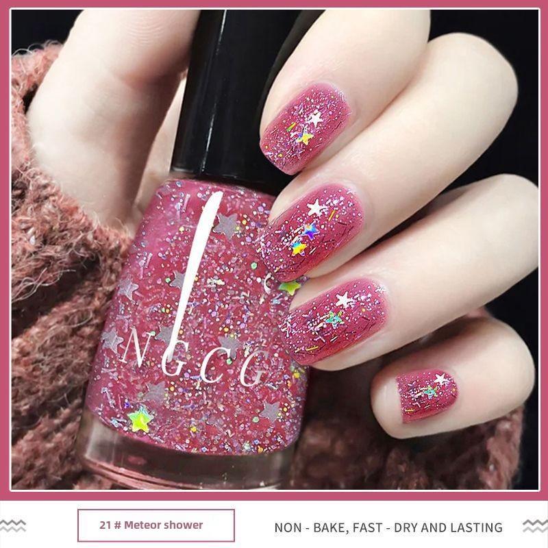 Новый 28-цветный лак для ногтей, без запекания, без разрывов, маслянистый, новый летний цвет, звездный, красочный, фиолетовый