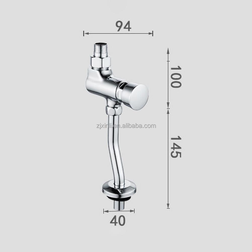 X10010ABSCR Wall Mounted Chrome Color of High Quality Brass Material Pressure Urinal Flush Valve