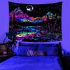 VIKAMA Neon Mountain Tapestry psychedelic Natural Wall Tapestry Living Room Bedroom Dormitory Home Aesthetic Decoration