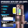 2 шт. Canbus H4 Светодиодные лампы головного света Высокий низкий луч 30000 лм Автомобильные мотоциклетные фары 24 шт. 3570 CSP Turbo светодиодные диодные лампы Авто мото фары 6500K Белый